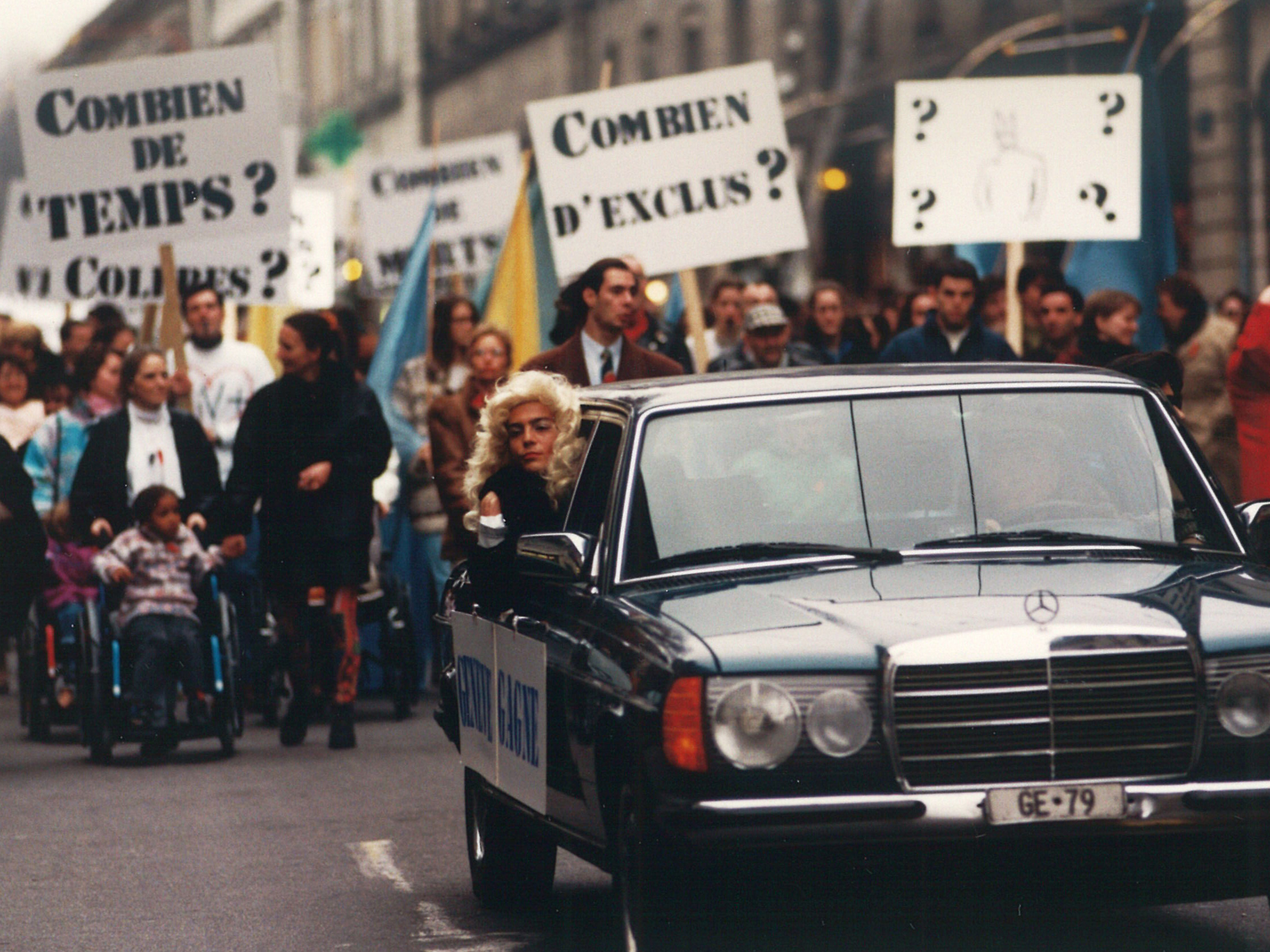 Manifestation contre le SIDA en 1994 à Genève