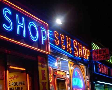Devanture d'un sex shop